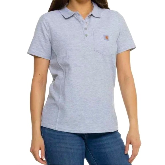Carhartt Contractor’s womens Work Pocket Polo Shirt - Short Sleeve New - Picture 1 of 4